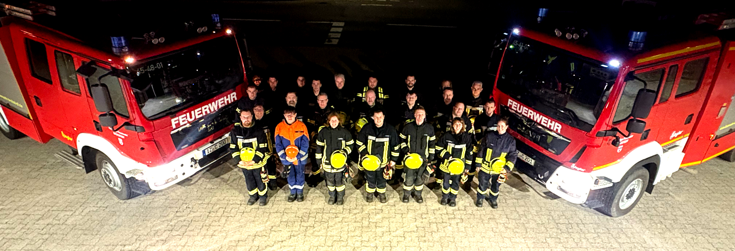 Gruppenfoto der Freiwilligen Feuerwehr Brokstedt vom Dienstabend am 02.03.2026